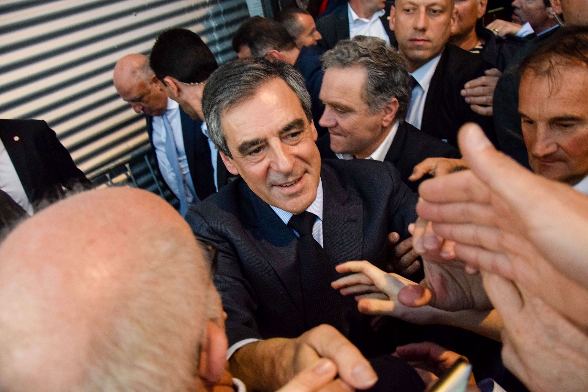 François Fillon en venu à la rencontre des habitants de la région Rhône-Alpes au parc Eurexpo de Lyon.